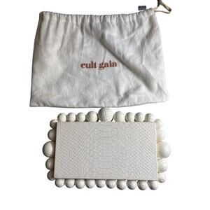 Cult Gaia Eos Clutch in Ivory